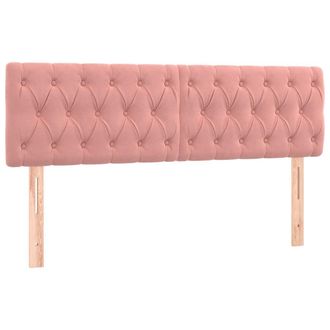 vidaXL Cabecero Con Led De Terciopelo Rosa 160x7x78/88 Cm Vidaxl