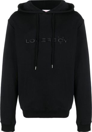 Charles Jeffrey Loverboy logo-embroidered hoodie - unisex - Organic Cotton - M - Black