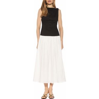 Alexia Admor Solenne Mixed Media Dress in Black/White at Nordstrom Rack, Size 10