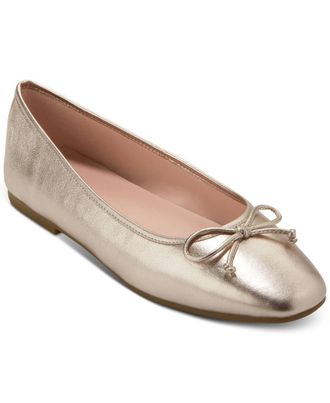 Cole Haan Yara Ballet Flat Womens Soft Gold Leather Slip On Hawk2933