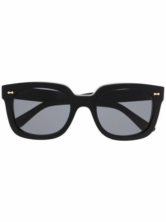 Gucci Zonnebril met vierkant montuur - Zwart