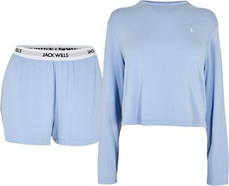 Jack Wills Loungewear-set van katoenmix voor dames (Brunnera Blauw)
