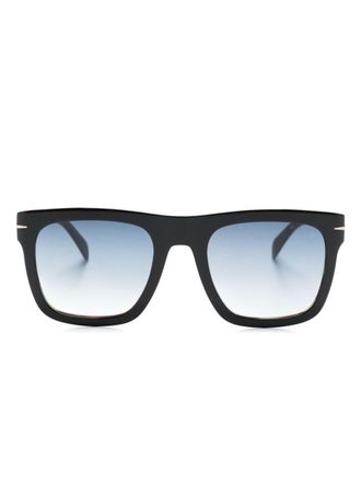 Eyewear by David Beckham DB 7000/S Flat square-frame sunglasses - Black