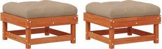 vidaXL 4 Pieza Unidades De Sof&aacute; Seccional Madera De Pino Macizo Vidaxl