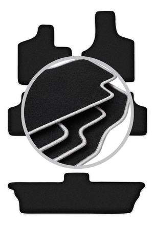 OEM Alfombrillas Carlux-silver Para Dodge Caravan / Grand Caravan Iii 7 Plazas (2001-2007)