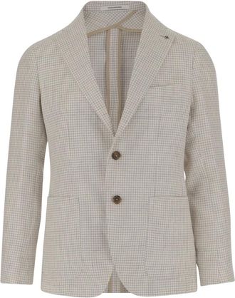 Tagliatore Heren, Jassen, Beige, Maat: 3XL Linnen