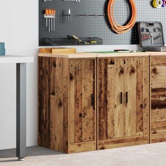 vidaXL Vidaxl - Garage Storage Cabinet Old Wood 30x51x85 cm Solid Wood Pine