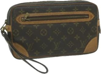 Louis Vuitton Pre-owned Tela clutches - - Pre-owned - Donna - Marrone - ONE SIZE