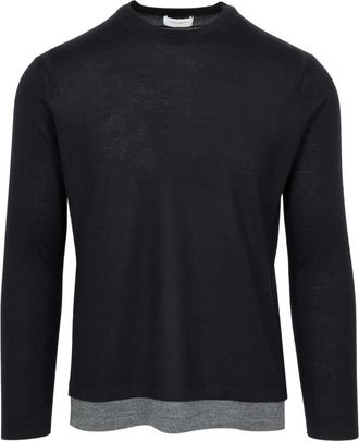 Paolo Pecora Maglione Girocollo Vestibilit&agrave; Ampia - - Knitwear - Uomo - Blu - S