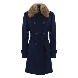 Kocca Jassen, Dames, Blauw, S, Wol, Coat Ecrufur