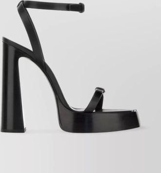 Saint Laurent silk crystal-embellished platform sandals