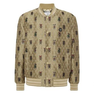 Philipp Plein Heren, Jassen, Beige, Maat: L Zijde