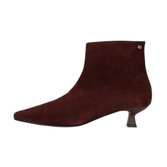 Fred De La Bretoniere Schoenen, Dames, Bruin, 39 EU, Leer, Cara Carla Enkellaarsjes