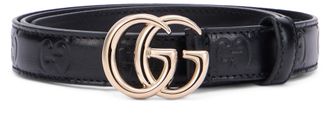 Gucci Double G Calf Leather Belt - Black