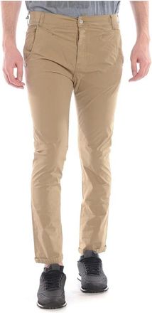 Daniele Alessandrini Jeans - Heren - Chinos - Beige - W32 - Katoen - Broeken