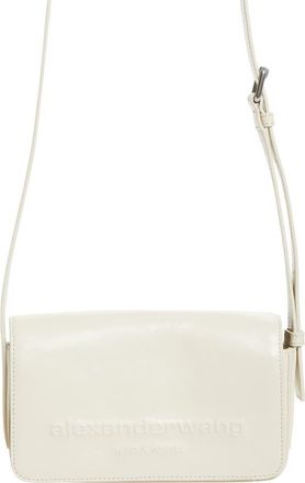 Alexander Wang Punch Leather Crossbody Bag in Vanilla at Nordstrom