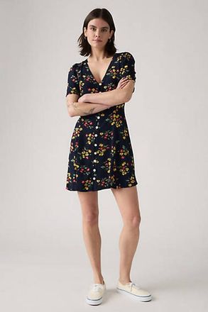 Levi's Miniabito Gianni a maniche corte - Donna - M - Nero / Emmeline Floral Navy Blazer Crepe