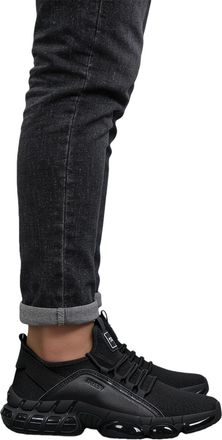 Generic Fashionable Sneakers, Lightweight Breathable Low-Top Running Shoes, Walking Shoes Cushion Comfortable, Unisex (Black,11.5)