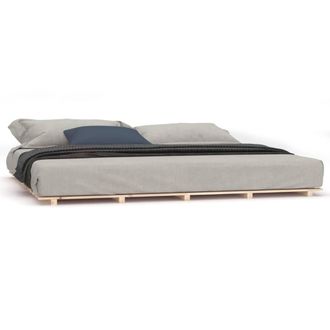 Berkfield Home Bed Frame 160x200 cm Solid Wood Pine in Light Tan