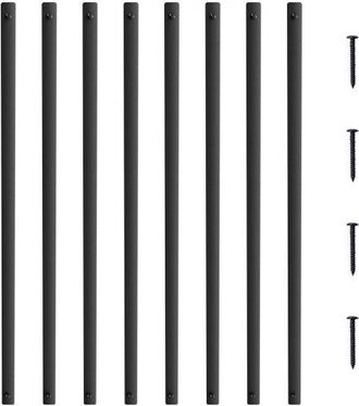 OEM Metallbaluster F&uuml;r Treppen, 25 X 5,5 X 820 Mm, Flache Dekorative Gel&auml;nderst&auml;be Aus Aluminiumlegierung, 51er-pack Deckbaluster Mit Schrauben, Klassisch