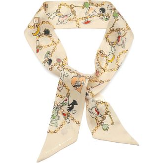 Kate Spade New York dream charms silk scarf in Ivory Multi at Nordstrom