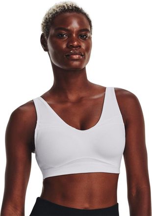 Under Armour Sportbeha met spaghettibandjes voor dames (Wit)