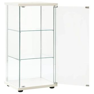 Berkfield Home Storage Cabinet Tempered Glass White