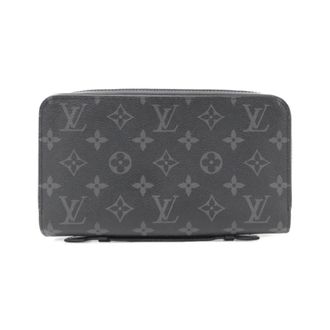 Louis Vuitton Black Coated Canvas Long Wallet (Bi-Fold) (Pre-Owned)