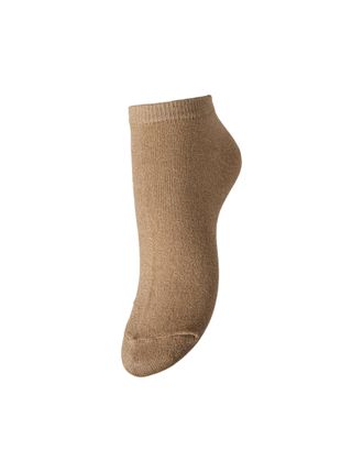 Pieces Pcsebby Bc Noos Glitter Sneaker Sock, natural, One size