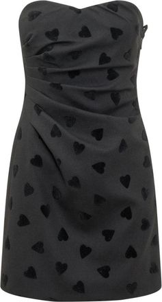 Celine Mini Bustier Jurk - Dames - Feestkleedjes - Zwart - XS - Wol - Kleedjes