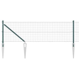 Berkfield Home Euro Fence with 13 Spike Posts 0.6x50 m Galvanised Steel Green
