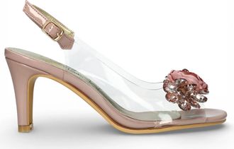 Laura Vita Mira 05 Clear Slip-On Cinderella Heel Sandals
