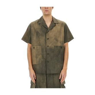 Uma Wang Short Sleeve Shirts, male, Brown, Size: S Terry Shirt