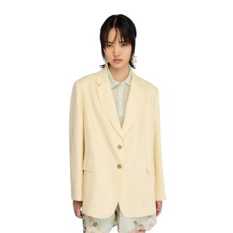 Semicouture Blazers, female, Yellow, Size: XS Wide Straight Jacket
