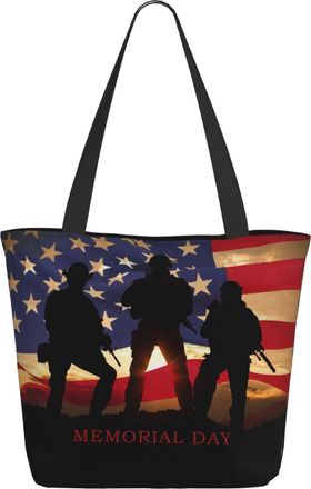 AOOEDM American Soldiers Memorial Day Ladies Shopping Bag 13x11x7in.The Perfect ValentineS Day Gift.It Is The Best ValentineS Day Gift For Mom, Daughter, Wif