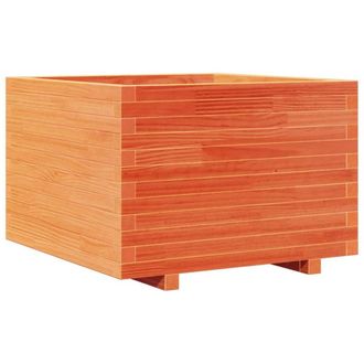 Berkfield Home Garden Planter Wax Brown 70x70x49.5 cm Solid Wood Pine