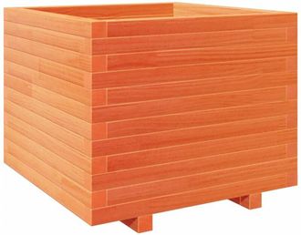 vidaXL Garden Planter Wax Brown 60x60x49.5 cm Solid Wood Pine Vidaxl