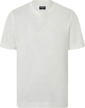 Ermenegildo Zegna T-shirt met korte mouwen - Heren - T-shirts - Wit - 4XL - Tops