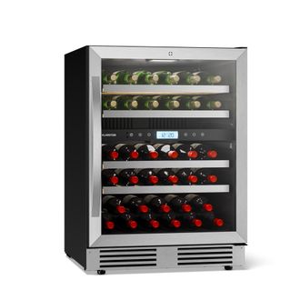 Klarstein Klarstein Verosteel Nevera Para Vinos Bajo Encimera 2 Zonas De Refrigeraci&oacute;n 129 Litros 43 Botellas 60 Cm