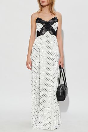 Self Portrait Dress With A Polka Dot Pattern, Womens, White