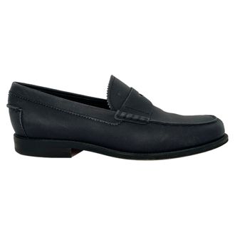 Tod's Tods Penny Loafers in Navy Blue Leather