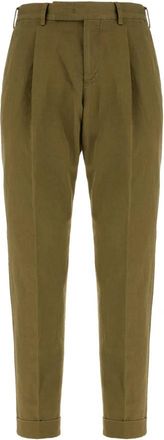 Pantaloni Torino Stijlvolle Broeken - Heren - Chinos - Groen - M - Katoen - Broeken
