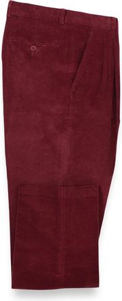 Paul Fredrick Cotton Stretch Corduroy Pleated Pants