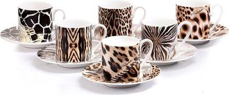 Roberto Cavalli 6pcs Coffee Cup & Saucer with Luxury Box in Africa at Nordstrom