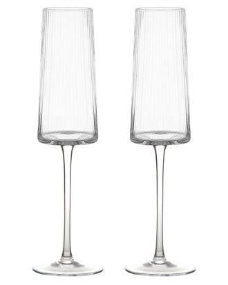 Anton Studio Designs Set of 2 Empire Clear Champagne Flutes