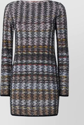 Missoni knee-length patterned dress long sleeves