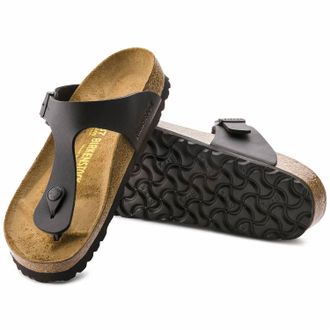 Birkenstock Womens Gizeh Birko-Flor Sandals In Black