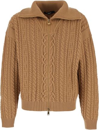 Versace Beige Mock Collar Sweater