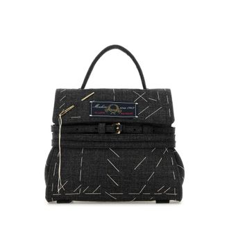 Moschino Dark Grey Fabric Handbag