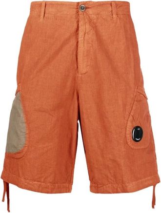 C.P. Company C.p. Company, Korte Broeken, Heren, Oranje, L, Katoen, Casual Shorts